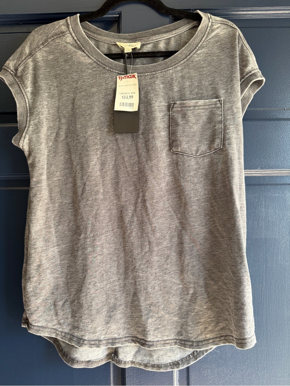 Grey Burnout Pocket Tee - NWT